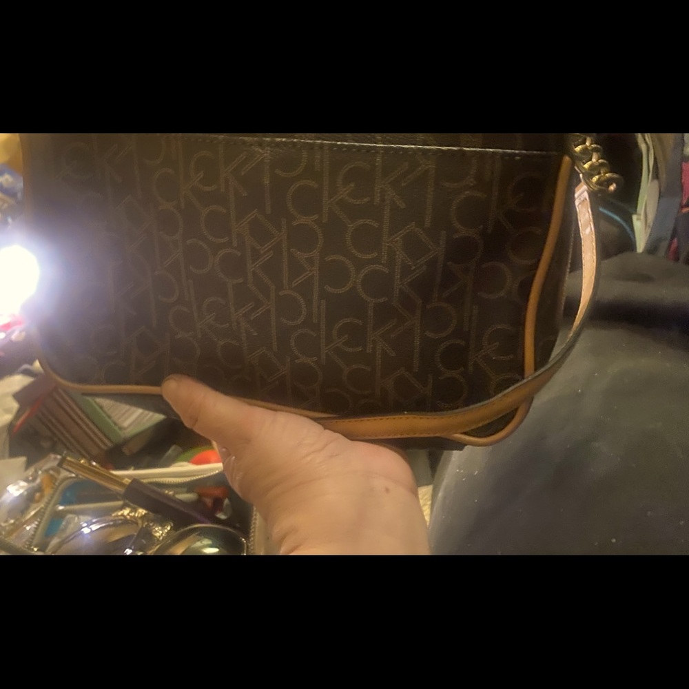 CK Calvin Klein brown purse